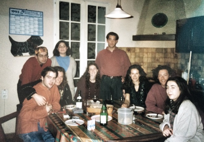 Christmas party time at M de Lambert's. Avignon 1993 